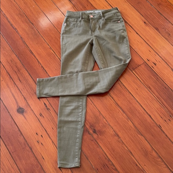 Women’s Olive Rockstar Mid-Rise Skinny Ankle Jeans - Picture 3 of 4